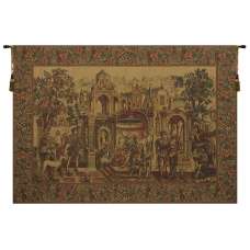 The King's Departure I European Tapestry Wall Hanging