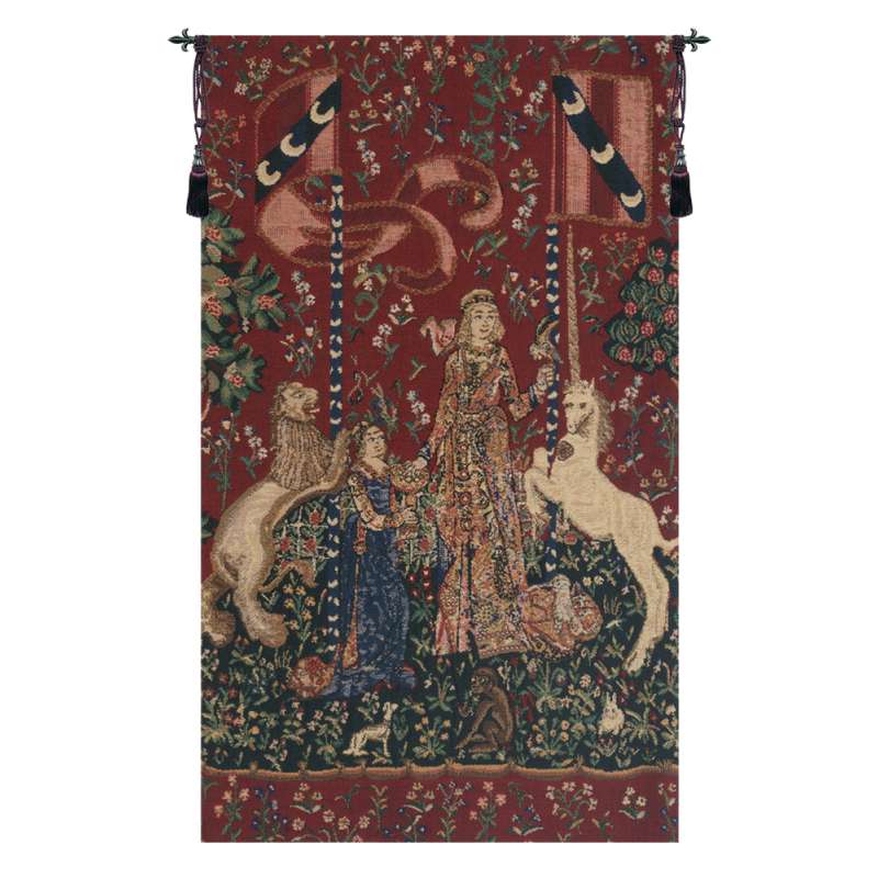 Taste, Lady and the Unicorn European Tapestry Wall Hanging