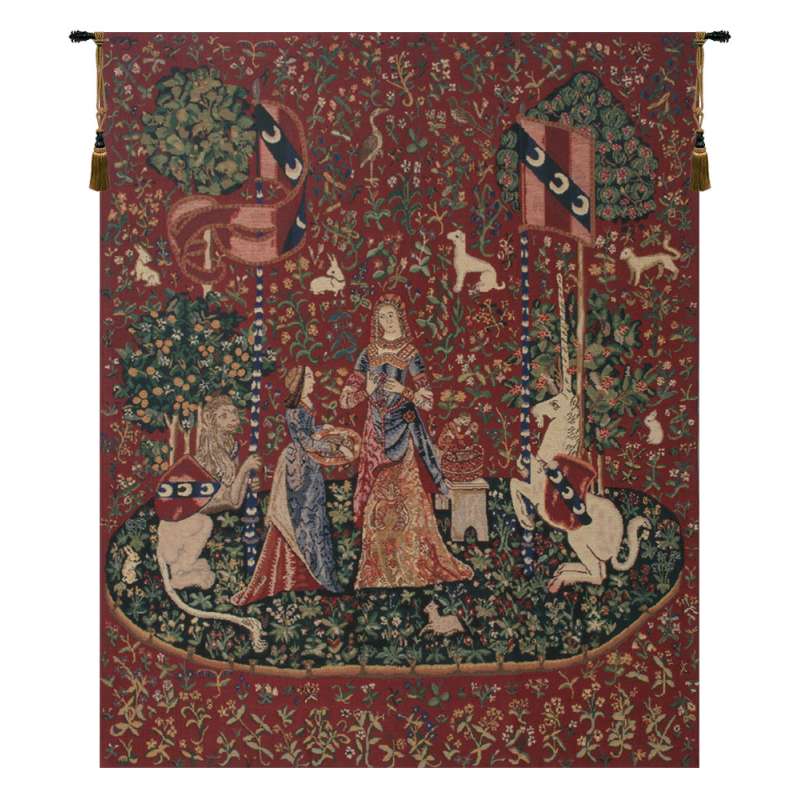 Smell, Lady and the Unicorn European Tapestry Wall Hanging
