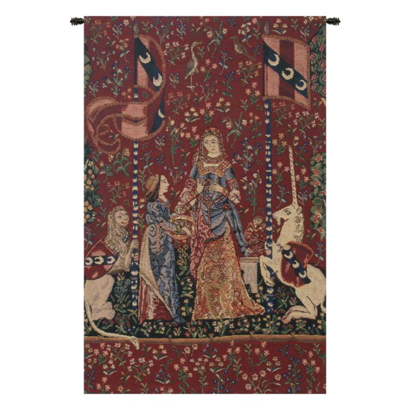 Smell, Lady and Unicorn European Tapestry Wall Hanging