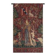 Touch, Lady and the Unicorn European Tapestry Wall Hanging