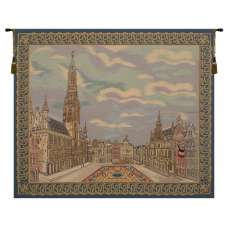Brussels Place European Tapestry Wall Hanging