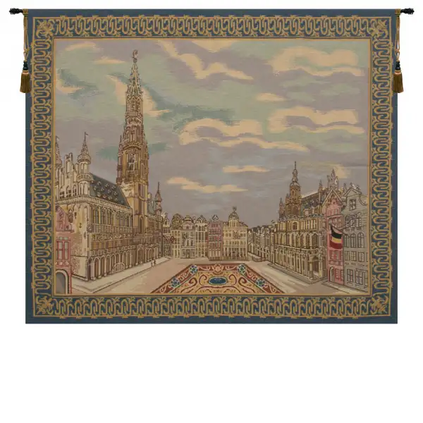 Brussels Place Belgian Wall Tapestry