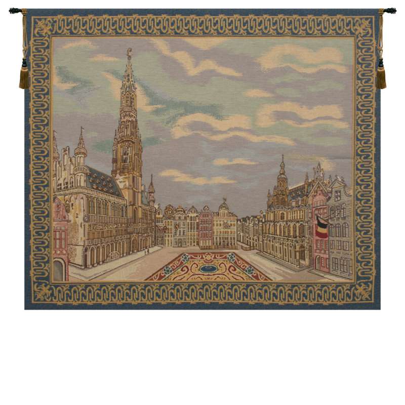 Brussels Place European Tapestry Wall Hanging