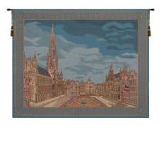 Brussels Place Bleu  European Tapestry Wall Hanging