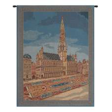 Brussels Place II European Tapestry Wall Hanging
