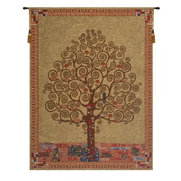 Klimt's Tree Of Life Belgian Wall Tapestry
