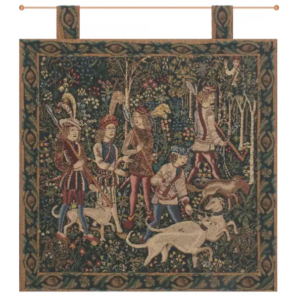 Unicorn Hunt with Loops Belgian Wall Tapestry
