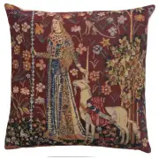 Touch III Belgian Woven Cushion Cover Tapestry Cushion Cover - 16x16" Hand Finished Pillow for Living Room - Decorative Throw Accent Pillow Cover for Sofa & Couch - Cushion Cover for Indoor Use