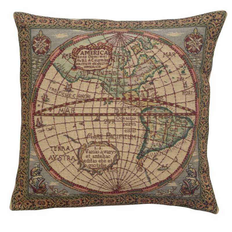 Map of the West Belgian Cushion Cover