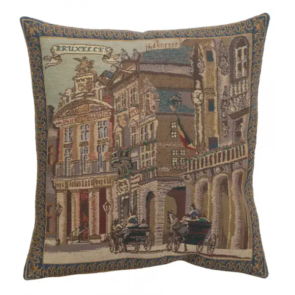 Maison De Cygne Belgian Cushion Cover - 16 in. x 16 in. Cotton/Viscose/Polyester by Charlotte Home Furnishings