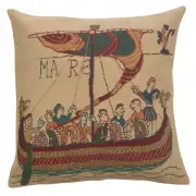 Bayeux Mare Belgian Cushion Cover - 16 in. x 16 in. Cotton/Viscose/Polyester by Charlotte Home Furnishings