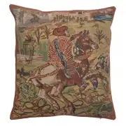 Vieux Brussels I Belgian Cushion Cover - 16 in. x 16 in. Cotton/Viscose/Polyester by Charlotte Home Furnishings