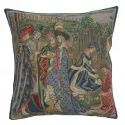 Duc De Berry II Belgian Cushion Cover - 16 in. x 16 in. Cotton/Viscose/Polyester by Charlotte Home Furnishings