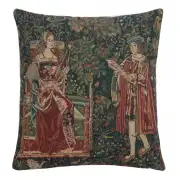 The Reading Belgian Cushion Cover - 16 in. x 16 in. Cotton/Viscose/Polyester by Charlotte Home Furnishings