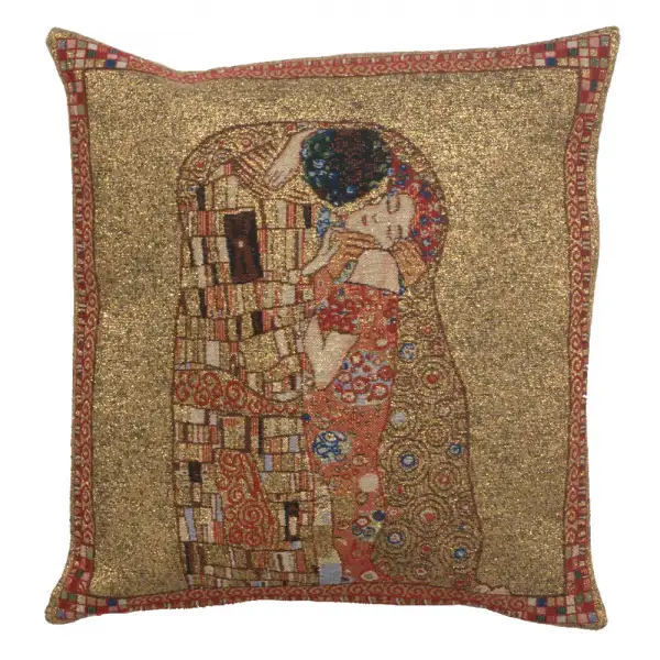 Le Baiser by Klimt Belgian Couch Pillow