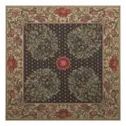 Tree Of Life Brown Belgian Throw - 59 in. x 59 in. Cotton/Viscose/Polyester by William Morris