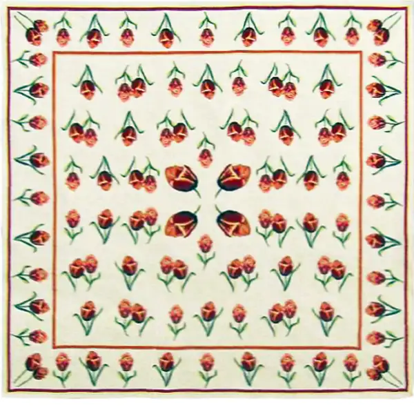 The Tulips Belgian Tapestry Throw