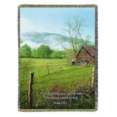 I Lift My Eyes I Tapestry Throw