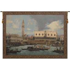 Bucintoro at the Dock Italian Tapestry Wall Hanging
