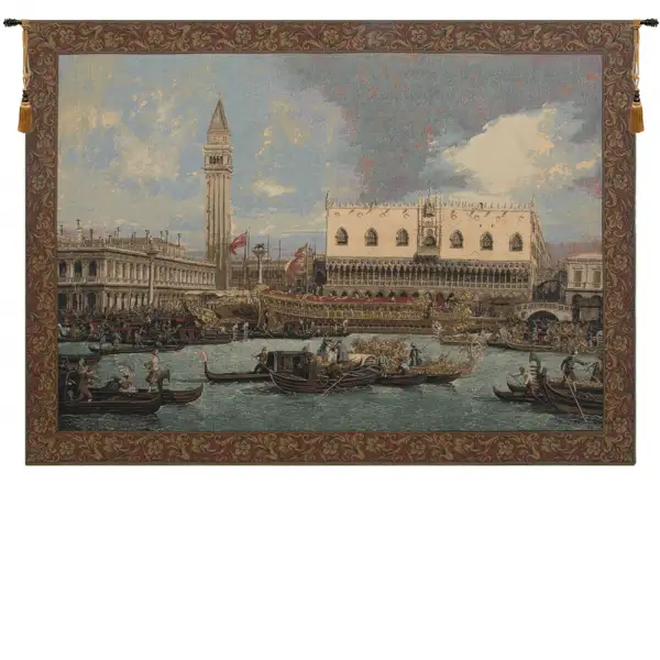 Bucintoro at the Dock Italian Wall Tapestry