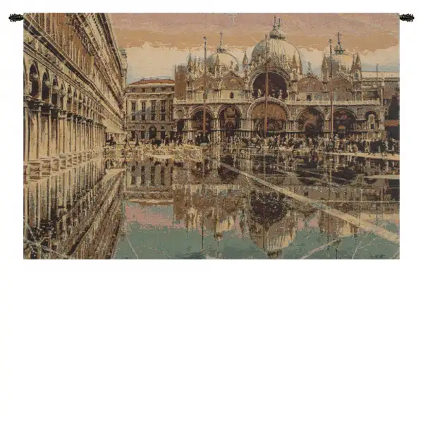 Alta Marea in Piazza San Marco Italian Tapestry