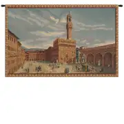 Palazzo Vecchio Firenze Italian Tapestry - 19 in. x 11 in. Cotton/Viscose/Polyester by Alberto Passini