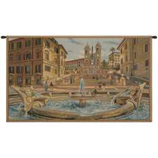Piazza di Spagna Italian Tapestry Wall Hanging