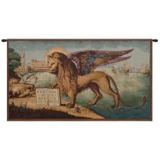 Lion Arrives in Venice Italian Wall Hanging Tapestry