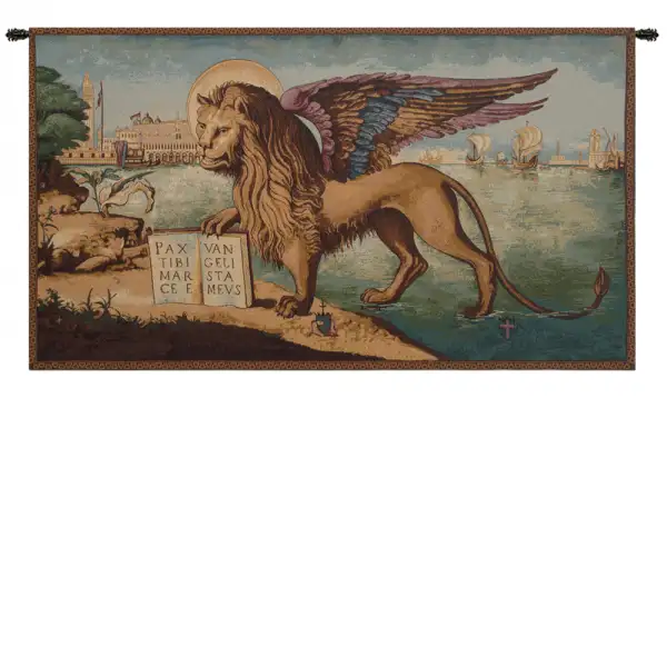 Lion Arrives in Venice Italian Wall Tapestry