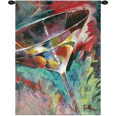 Unforgettable Cocktail Glass by Simon Bull Belgian Tapestry Wall Hanging