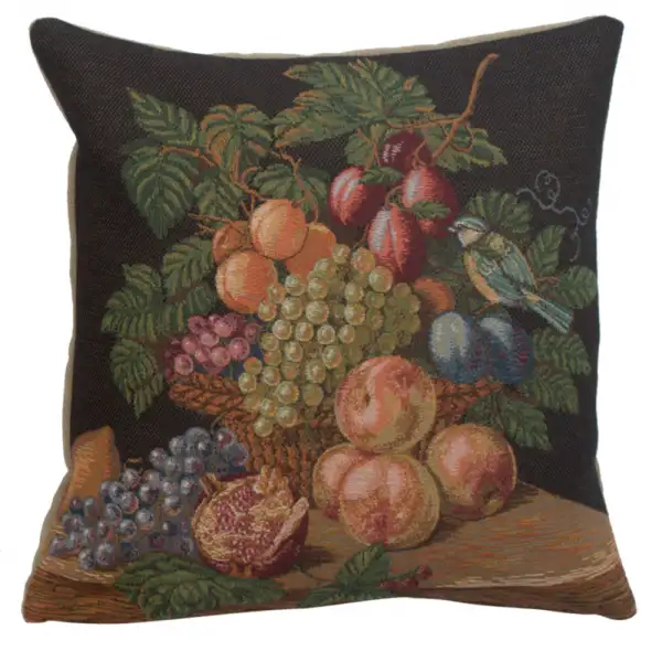 Charlotte Home Furnishing Inc. France Cushion Cover - 19 in. x 19 in. | Fruit Basket Cushion