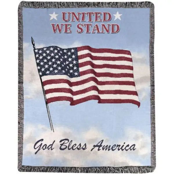 UNITED WE STAND Afghan Throw
