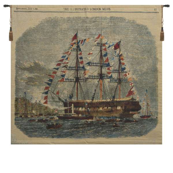 Antique Clipper Ship Wall Tapestry