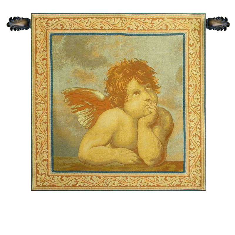 Raphaels Angel Left Panel Italian Tapestry Wall Hanging