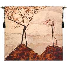 Autumn Sun and Trees Fine Art Tapestry