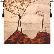 Autumn Sun and Trees Fine Art Tapestry