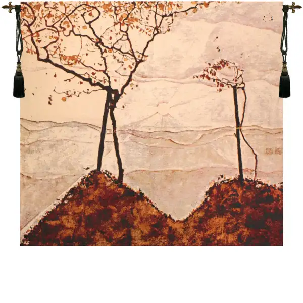 Autumn Sun and Trees Wall Tapestry