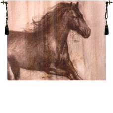 Dynamic Stallion Tapestry of Fine Art