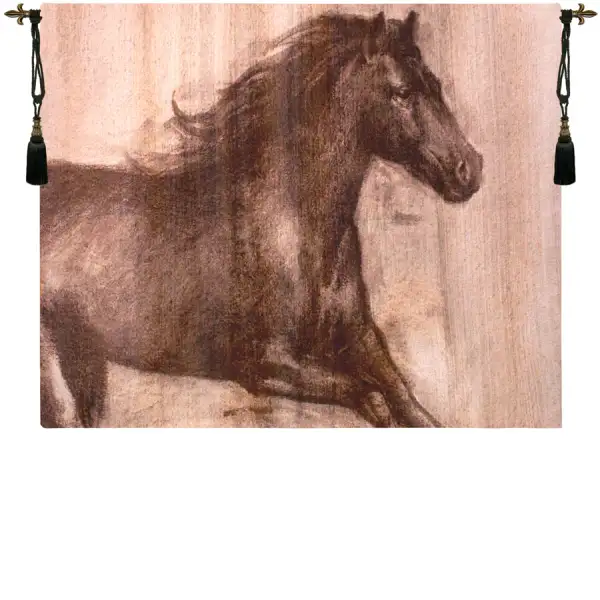 Dynamic Stallion Wall Tapestry
