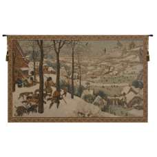 Hunting in the Snow Italian Tapestry Wall Hanging