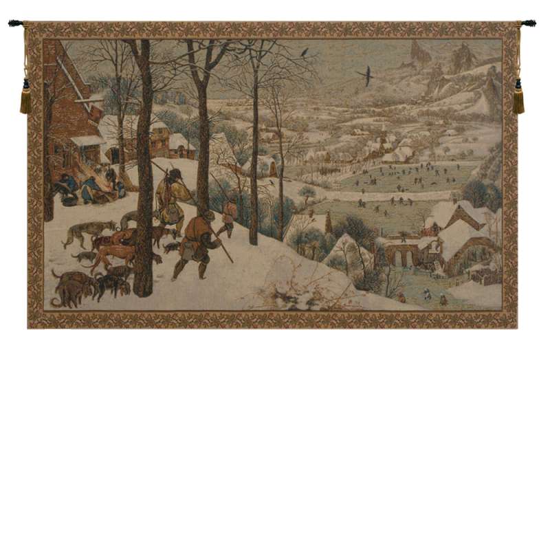 Hunting in the Snow Italian Tapestry Wall Hanging