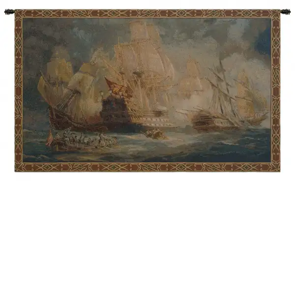Charlotte Home Furnishing Inc. Italy Tapestry - 42 in. x 24 in. | Naval Battle Italian Tapestry