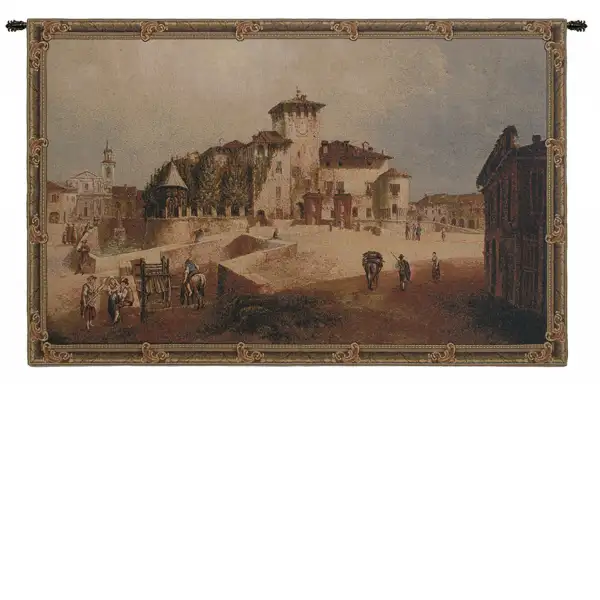 Charlotte Home Furnishing Inc. Italy Tapestry - 42 in. x 24 in. Giuseppe Alinovi | Castle of Parma Italian Tapestry