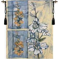 Embellished Wildflower Collage II Tapestry of Fine Art
