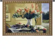 French Tulips and Crabapples Wall Tapestry