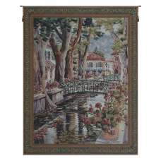 French Village Tapestry Wall Art