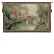 Hometown Bridge Wall Tapestry - 53 in. x 34 in. Cotton/Viscose/Polyester by Charlotte Home Furnishings