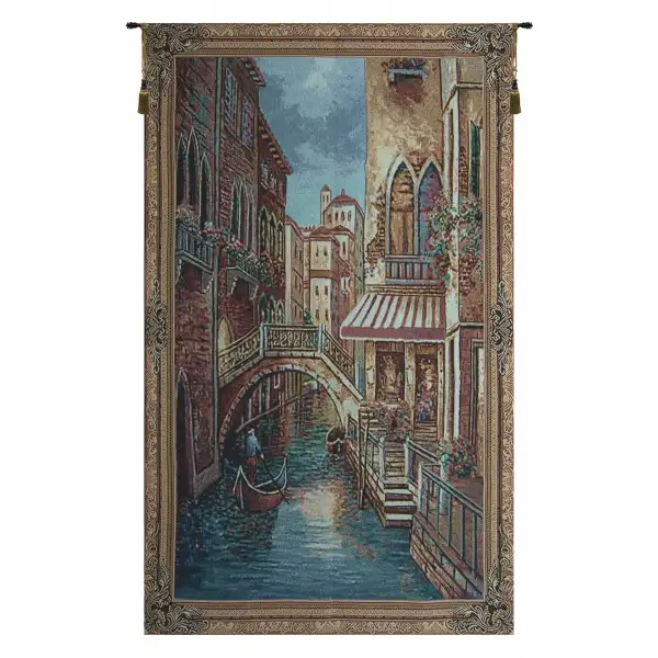 Canal With Shops II Wall Tapestry