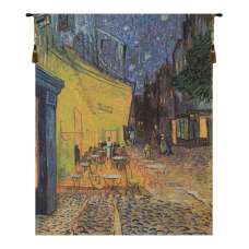 Cafe Terrace at Night 1 Belgian Tapestry Wall Hanging